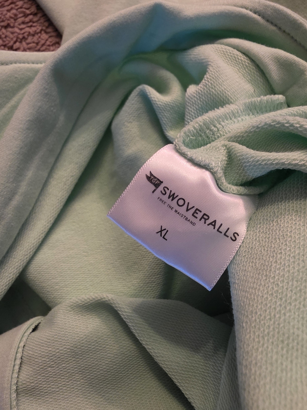 Light Mint Green Swoveralls Size XL - Picture 2 of 5